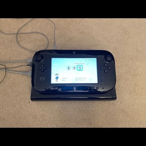 🕹HP🕹 NINTENDO Wii U 32GB Black Console GamePad COMPLETE W/4 Games.